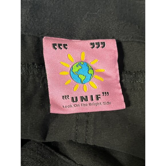 UNIF Women Pants Ruched Bottom in Black size 27 - Picture 3 of 14